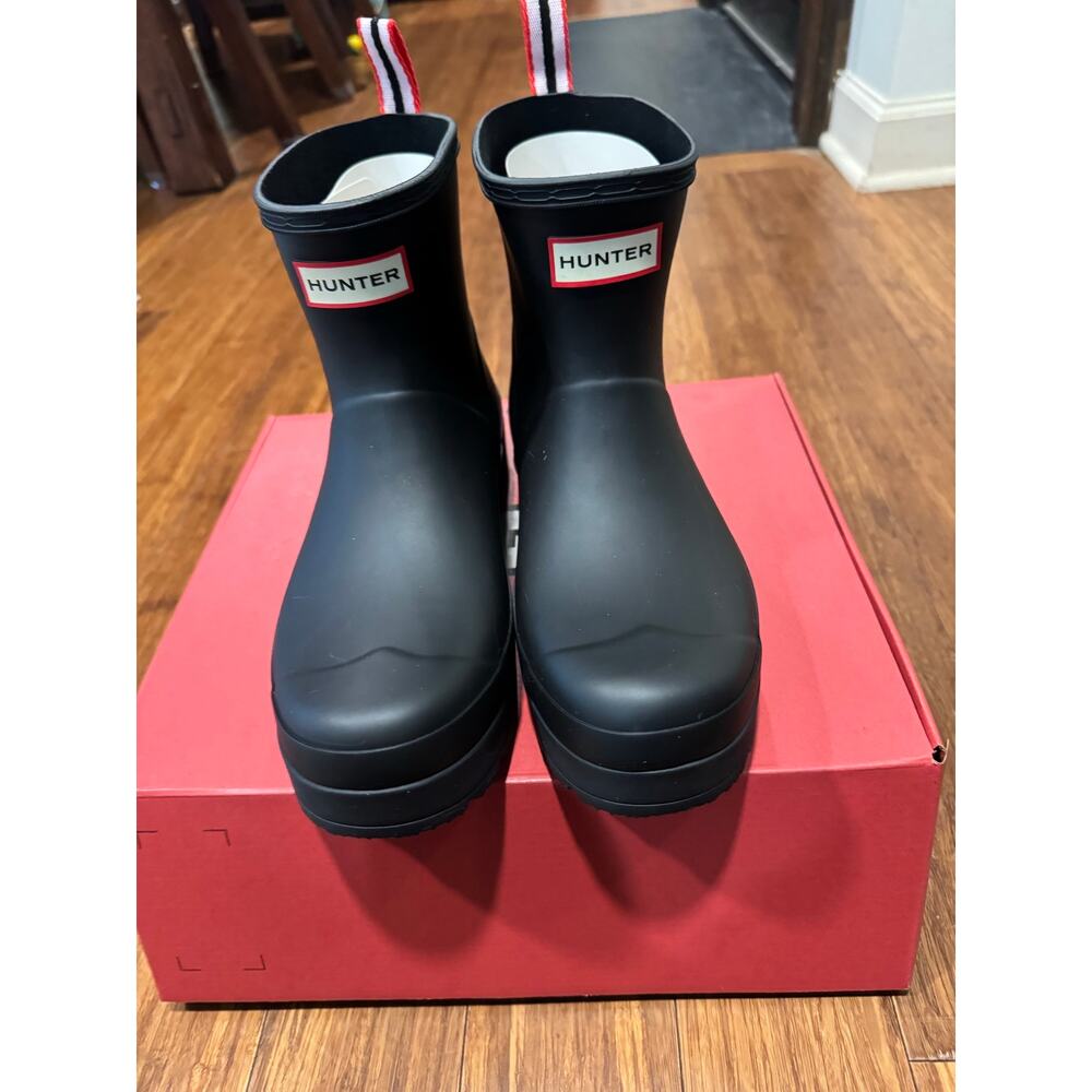 Hunter Original Play Short Rain Boots Black – Women’s Size 10 New w/ Box - Picture 2 of 10